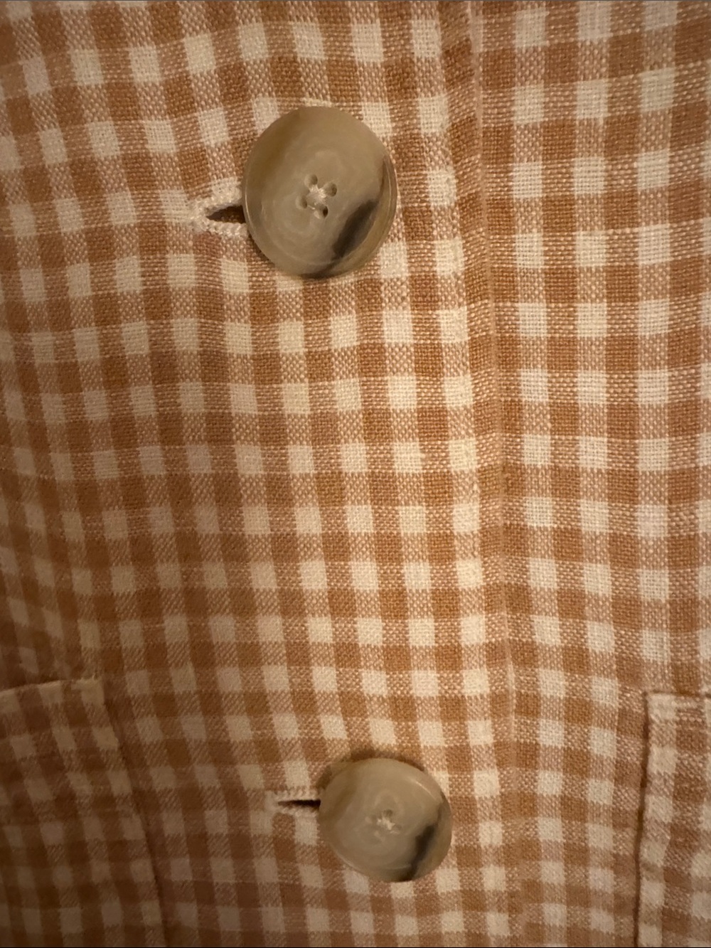 Madewell Tan & White Gingham Blazer - Picture 8 of 9